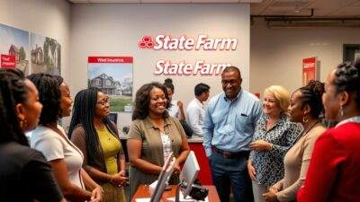 State Farm customer service representatives assisting clients State Farm customer service representatives assisting clients