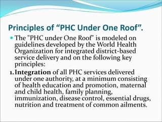What are the Key Elements of Primary Health Care under One Roof: Essential Insights