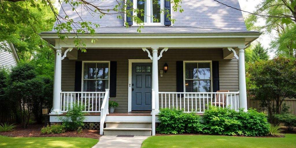 A cozy home with a welcoming front porch.