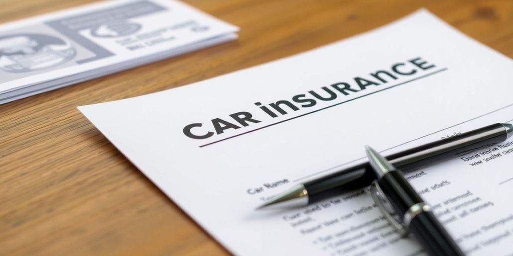 Close-up of an insurance policy document and pen.