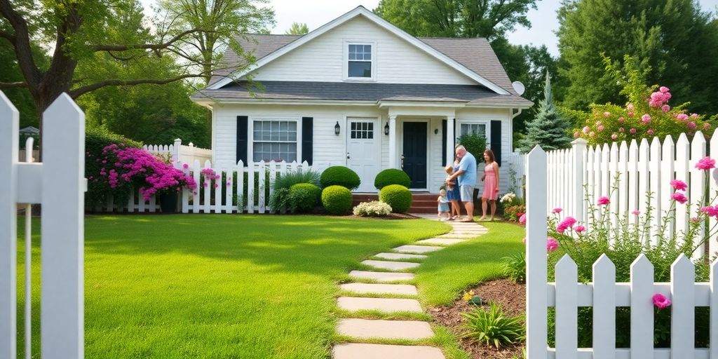 A happy family in a safe and beautiful home setting.