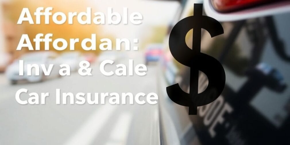 Car with dollar sign representing affordable insurance options.