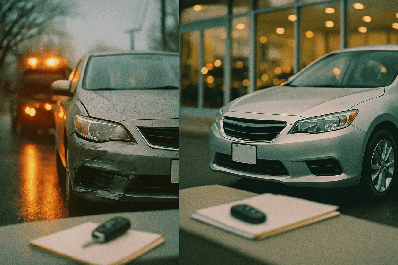 Gap insurance vs new car replacement compressed