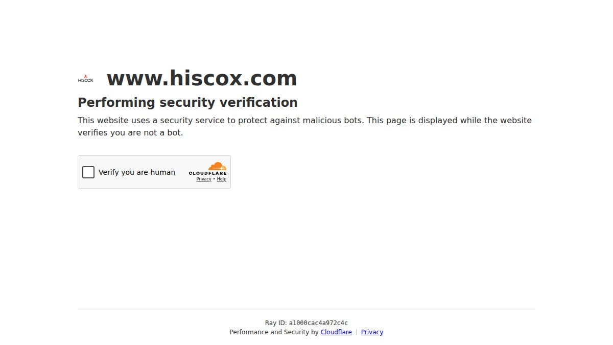 Screenshot of hiscox.com interface