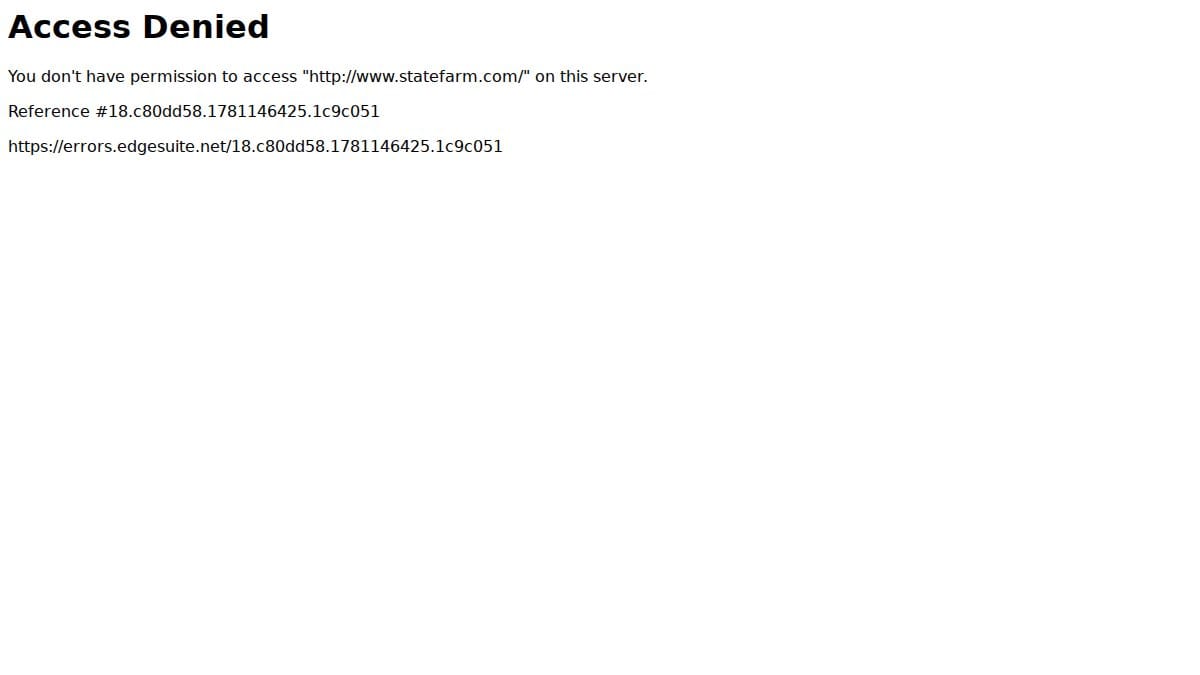 Screenshot of statefarm.com interface