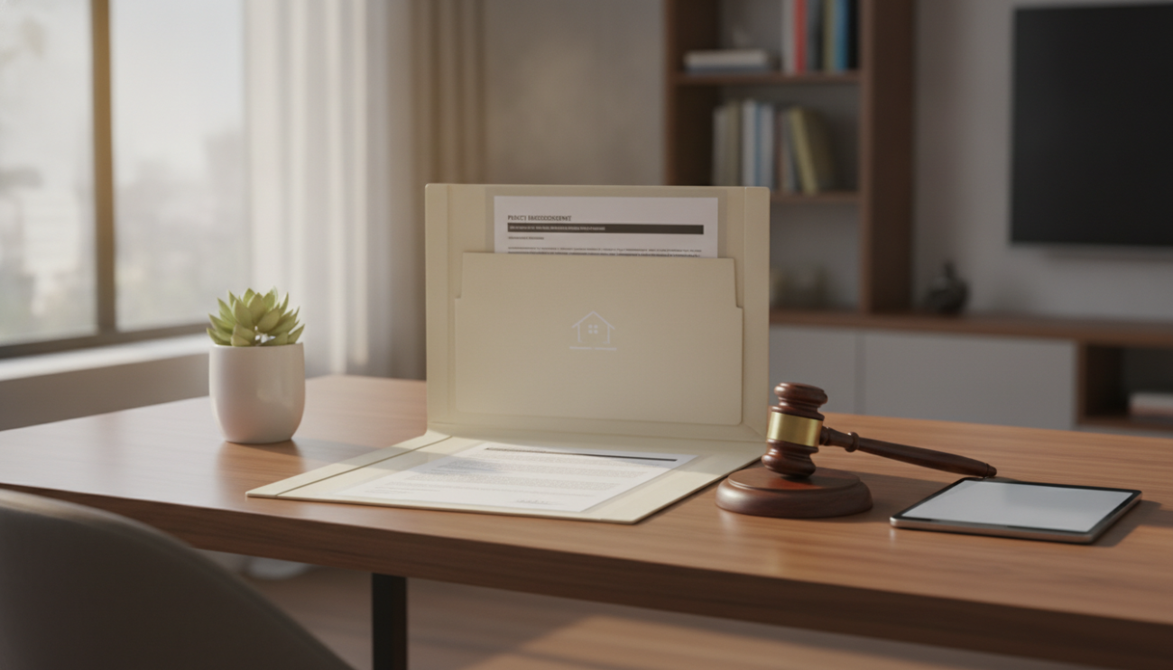 Personal injury endorsement policy documents on desk with legal gavel and smartphone