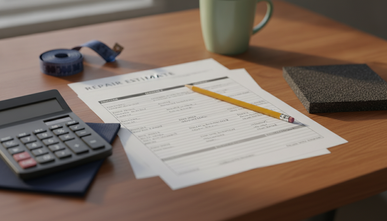 Comparing two repair estimates and appraisal costs for a home insurance claim