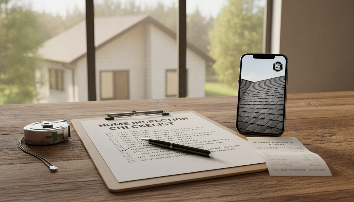 Roof receipt and inspection checklist for home hardening insurance discount